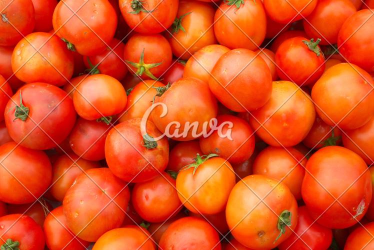 红色水果饮料蔬菜西红柿橙色清新圆形素食有机食品