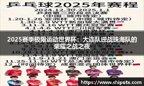 2025赛季极限运动世界杯：大连队迎战珠海队的荣耀之战之夜
